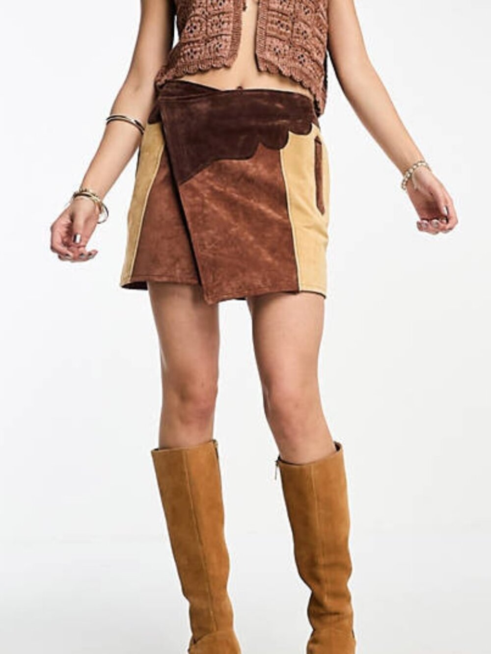 Suede Asos Design Skirt